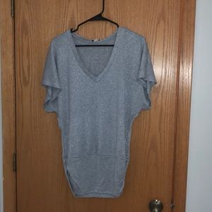 Beautiful V-neck silver sweater